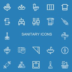 Editable 22 sanitary icons for web and mobile