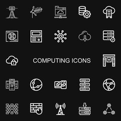 Editable 22 computing icons for web and mobile