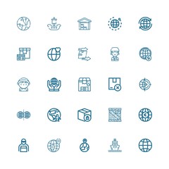 Editable 25 logistics icons for web and mobile