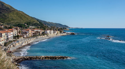 Naklejka premium Agnone Cilento village, from Cilento Coast, Italy