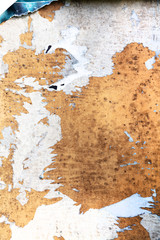 background with old paint and wallpaper, paint peels off