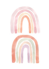 Watercolor abstract aesthetic rainbow