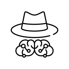 Intellegence line icon, concept sign, outline vector illustration, linear symbol.