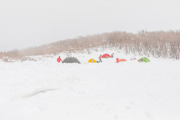 Daegwallyeong Seonjaryeong, Gangwon Province Winter Snowfall
