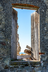 Architecture of Italian-built old windows