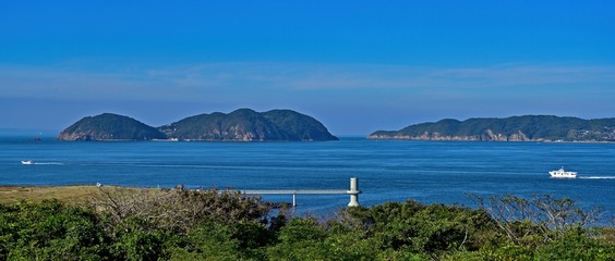 展望台から見た呼子の海の情景＠佐賀