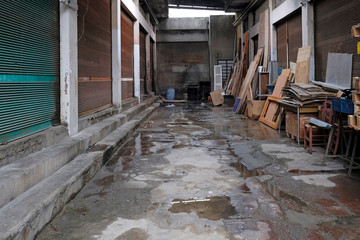 Abandoned building in the buffer zone 