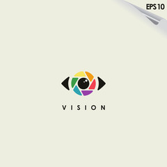 Vision Lens Of Photography Logo Design Vector Template. Modern Design. Lens Logo. Vector Illustration