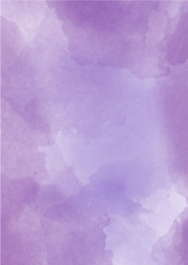 Abstract purple watercolor background. Lavender color, delicate postcard or invitation.