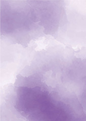 Abstract purple watercolor background. Lavender color, delicate postcard or invitation.