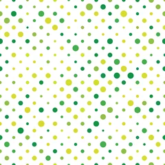 Tapeten Nahtloses Tupfenmuster. Grüne Punkte in zufälligen Größen auf weißem Hintergrund. Vektor-Illustration © pyty