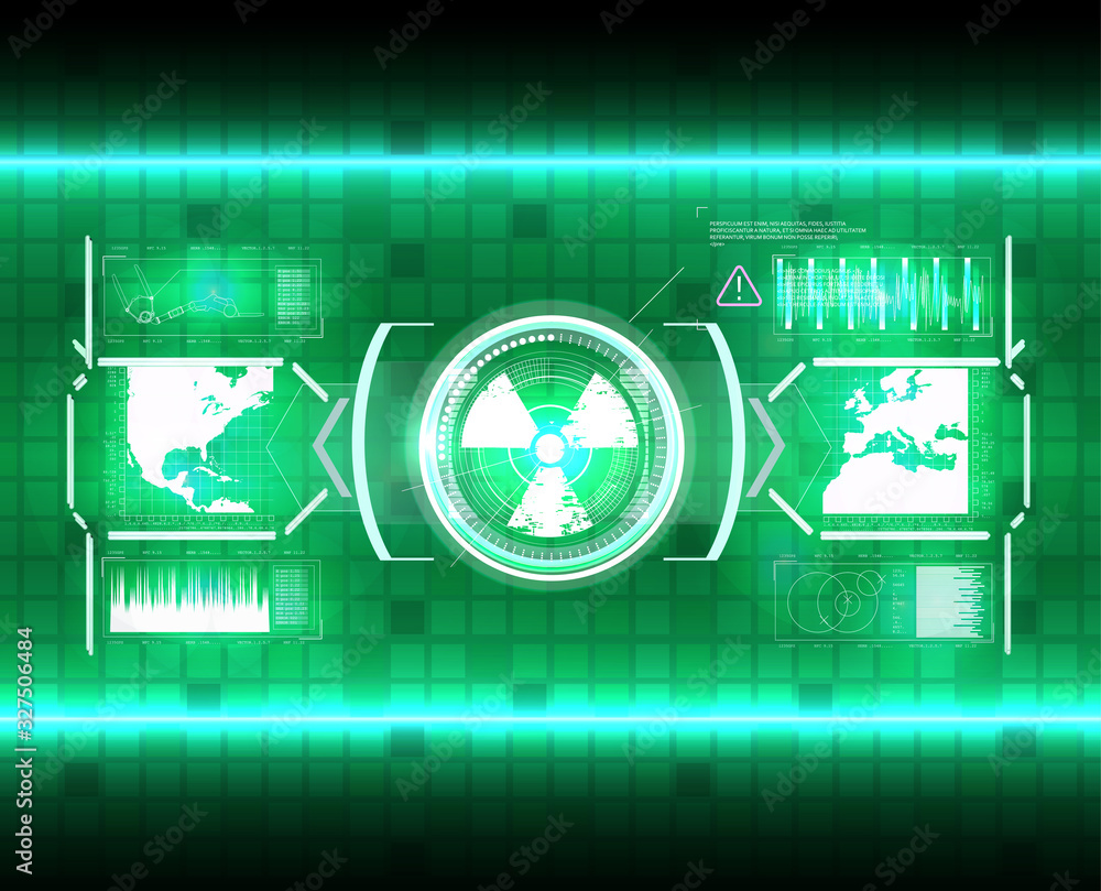 Poster futuristic vector hud interface screen design. digital callouts titles. hud ui gui futuristic user i