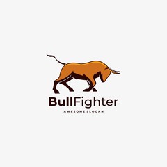 Awesome Vector Logo Illustration Bull