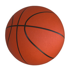 Basketball isolated on white 3d rendering