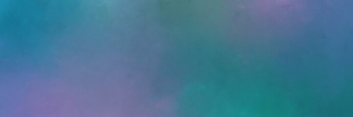 abstract painting background texture with teal blue, teal and light slate gray colors and space for text or image. can be used as horizontal header or banner orientation