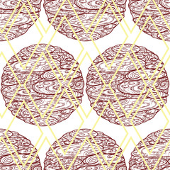 Abstract Circle and Diamond Pattern