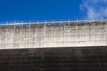 Fence on dam wall at Tinaroo Falls Dam in Queensland, Australia