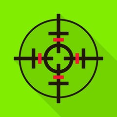 Sniper sight vector icon.Flat vector icon isolated on white background sniper sight.