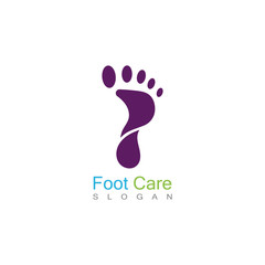 Fototapeta na wymiar Foot Care Logo Template Design Vector, Emblem, Concept Design, Creative Symbol, Icon