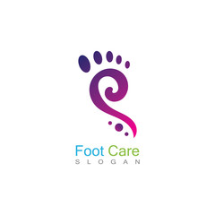 Obraz premium Foot Care Logo Template Design Vector, Emblem, Concept Design, Creative Symbol, Icon
