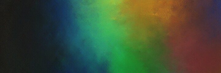 abstract painting background graphic with very dark blue, medium sea green and brown colors and space for text or image. can be used as header or banner