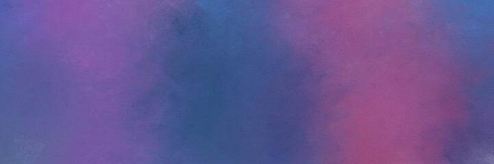 dark slate blue, antique fuchsia and steel blue colored vintage abstract painted background with space for text or image. can be used as horizontal header or banner orientation