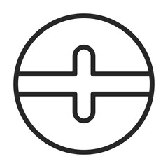 Obraz premium Rivet nut vector icon.Outline vector icon isolated on white background rivet nut.