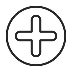 Fototapeta premium Fastener head vector icon.Outline vector icon isolated on white background fastener head.