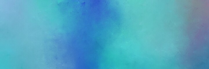 abstract painting background texture with cadet blue, medium turquoise and steel blue colors and space for text or image. can be used as horizontal background graphic
