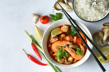 Tom Yam on a light background