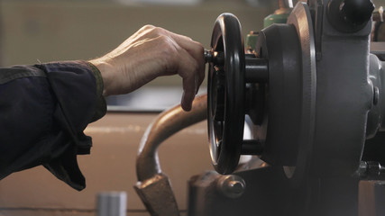 Person works on outer diameter grinder