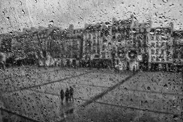 view of paris in the rain