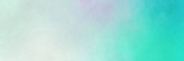 abstract painting background texture with light gray, turquoise and aqua marine colors and space for text or image. can be used as header or banner