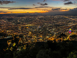 Montserrate view in Bogota, Colombia