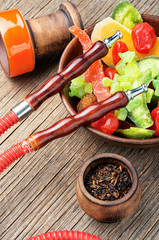 Shisha with candied fruit.