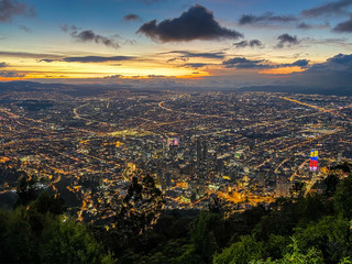 Montserrate view in Bogota, Colombia