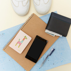 Travel supplies on the map