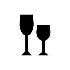 wine glass icon design, flat style icon collection