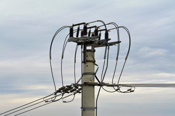 contacts on an electricity pole