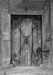 an old wooden door