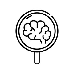 New brain line icon, concept sign, outline vector illustration, linear symbol.
