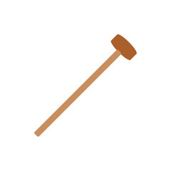 Wood hammer icon isolated on white background