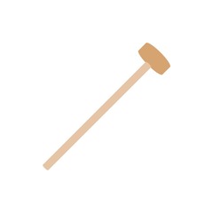 Wood hammer icon isolated on white background