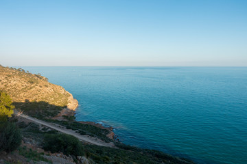 Fototapeta na wymiar The green way of Benicassim and oropesa del mar, Costa azahar