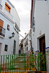Fototapeta na wymiar Street in Moorish built town of Torrox Andalusia Costa del Sol Spain