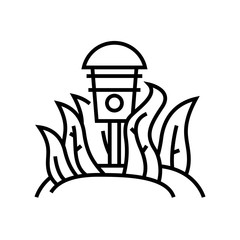 Lighting line icon, concept sign, outline vector illustration, linear symbol.