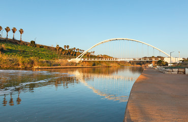 white Bridge of Strings and Power Plant Station