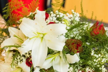 bridal bouquet the day of the wedding