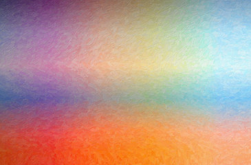 Abstract illustration of orange and blue Realistic Impasto background.