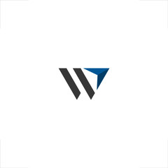 w letter logo arrow up design